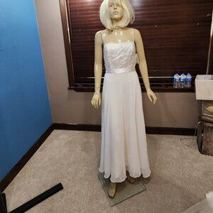 FINAL CKEARANCE Nwt Wedding Dress Chiffon Petite By Jessica McClinock Xsmall